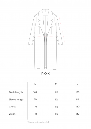 Rok coat sizeguide